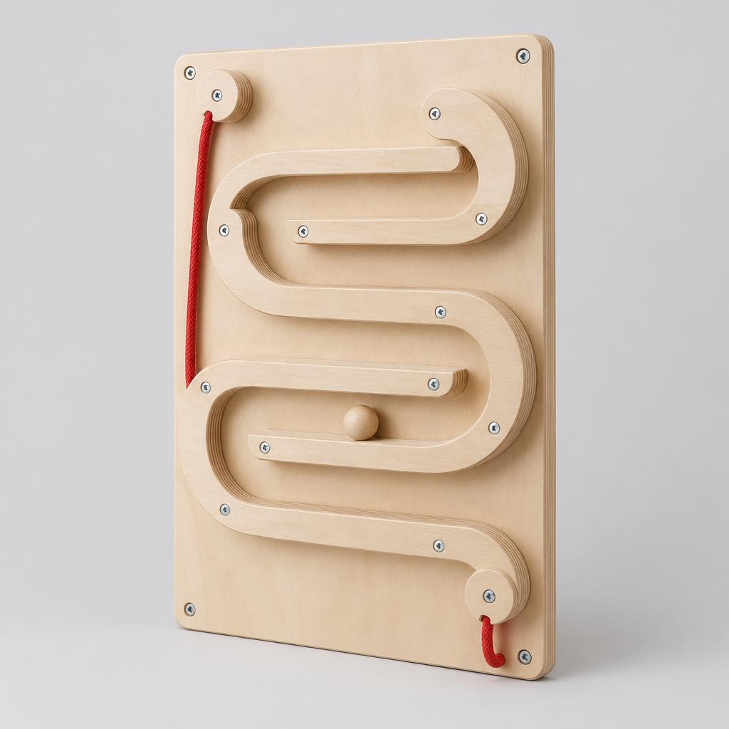 Wall Ball Maze Game in Birch Plywood wood