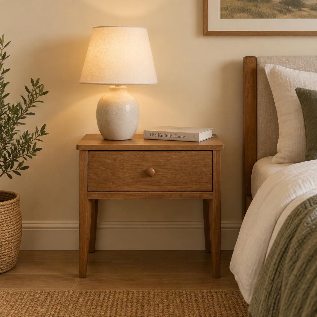 Wooden Bedside Table in Mango Wood wood